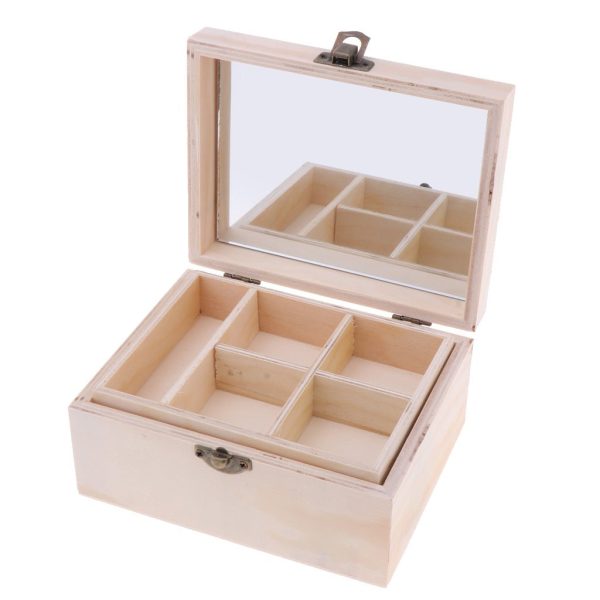 boite de rangement maquillage avec miroir