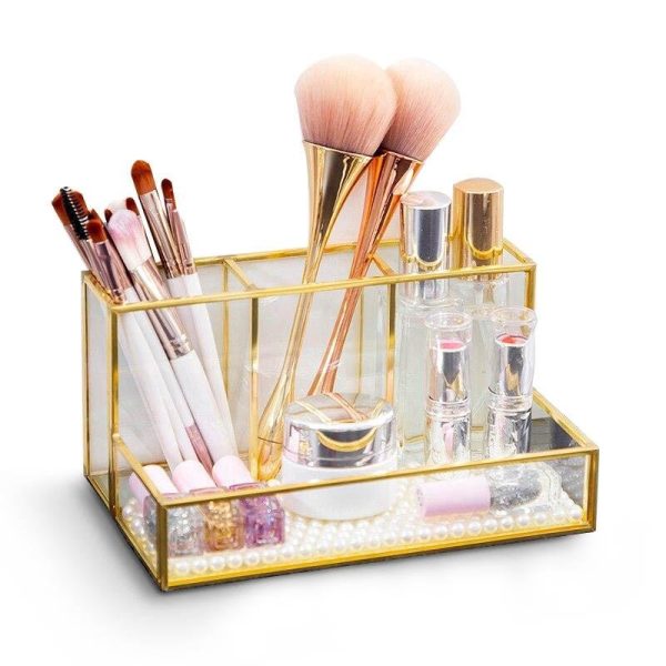 Boite Verre Laiton Maquillage