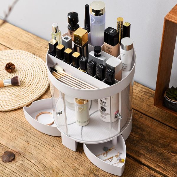organisateur de maquillage rotatif à 360