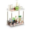 organisateur maquillage doré