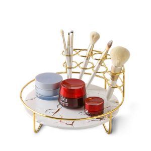 présentoir maquillage marbre