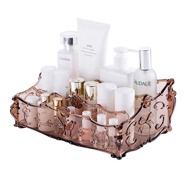 Rangement Maquillage en Plastique Transparent
