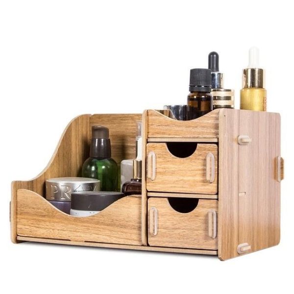Rangement Maquillage Bois
