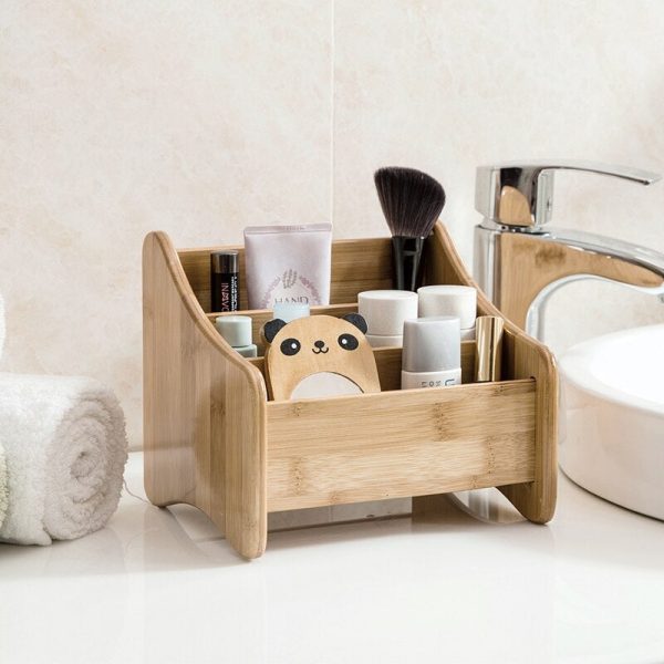 rangement maquillage bois