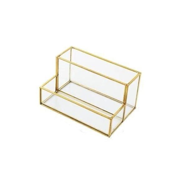 rangement maquillage en verre