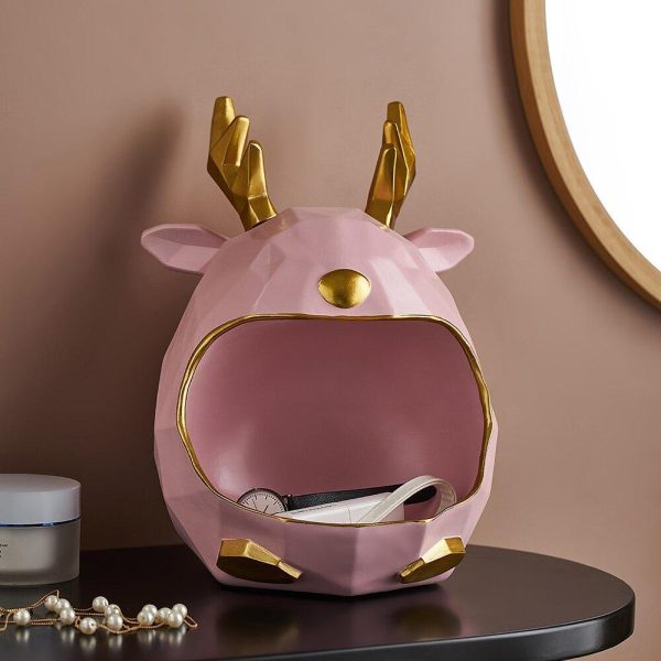 rangement maquillage rose gold
