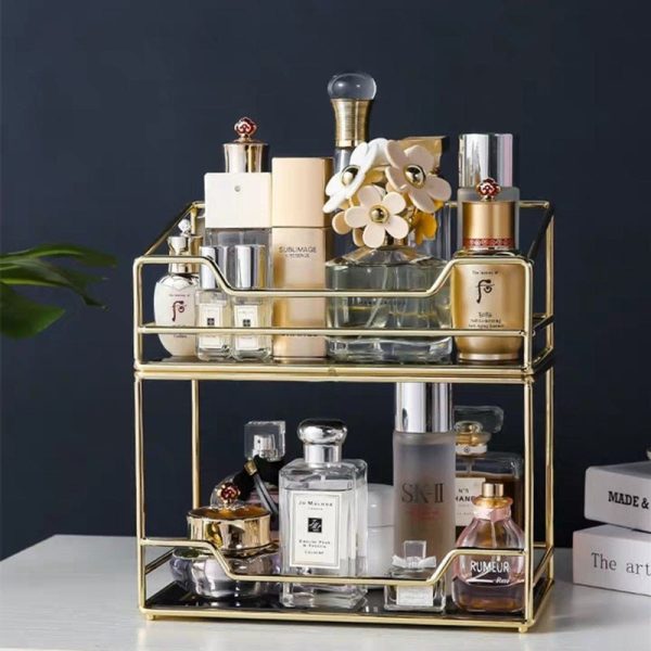 Organisateur de Maquillage Doré - Range Maquillage