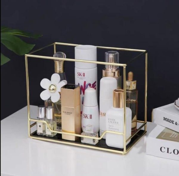Organisateur de Maquillage Doré - Range Maquillage